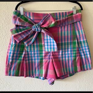 J. Crew Madras Tie Front Shorts 12